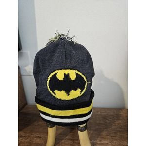 DC Comics Beanie Cap - DC Comics - Batman Grey 3D Logo Hat Euc